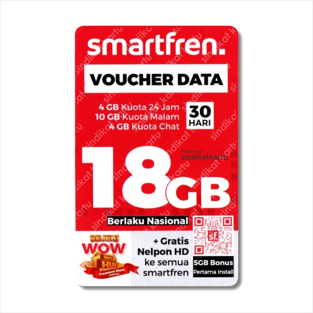Voucher Kuota Smartfren 18GB 30Hari