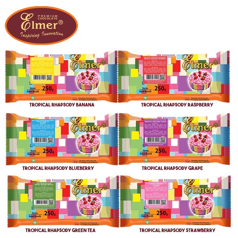 

ELMER TROPICAL RHAPSODY COMPOUND 250g (Cokelat Batang/ Coklat Blok)