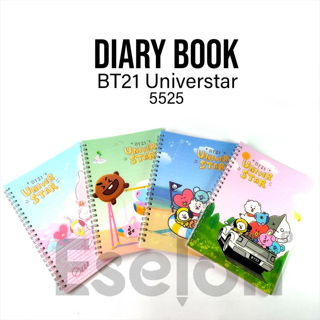 

Diary Spiral A5 Universtar BT21 5525 / Diary A5 42lembar Fancy