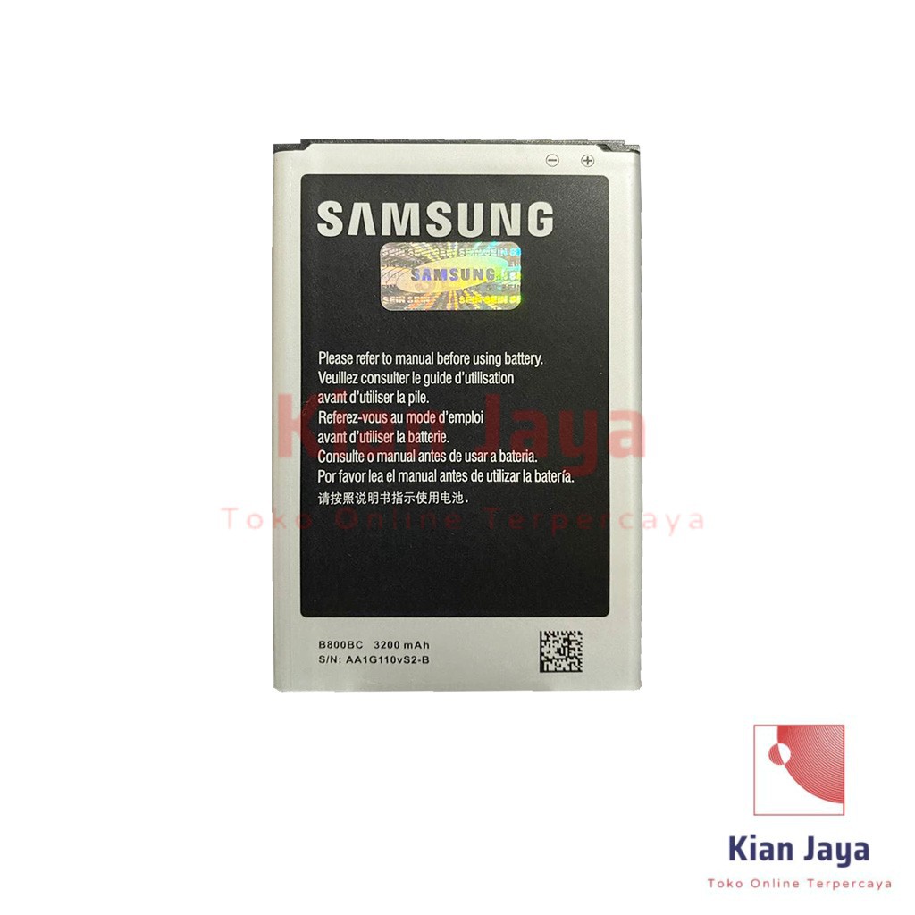 [Garansi 100% Ori] Baterai Samsung Galaxy Note 3 / N9000 / B800BE Batre Batrai Battery Hp Original