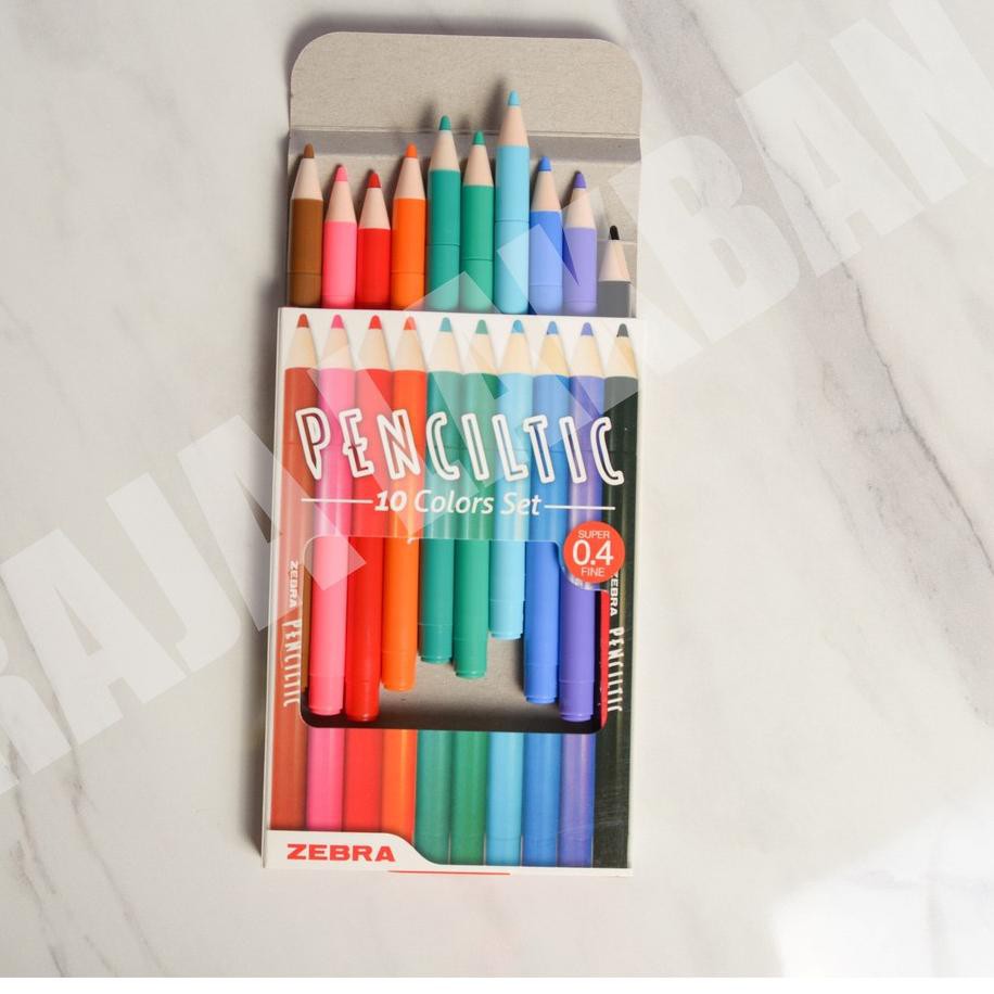 

G8B Pulpen Zebra Penciltic Fineliner 0.4mm Mixed Set 10pcs Best Product