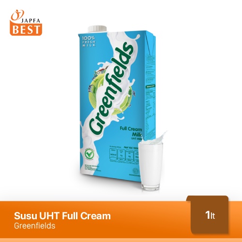 Susu UHT Full Cream Greenfields 1 L - Daily Deals