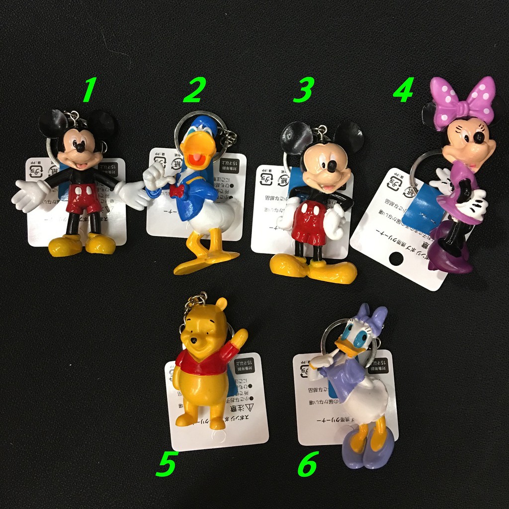 NEW Gantungan Kunci Keychain Disneyland Mickey Minnie Mouse Donald Duck Winnie The Pooh Ori Japan