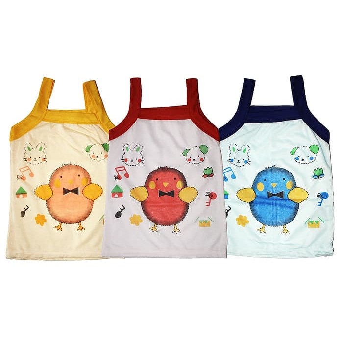 TANKTOP KAOS DALAM ANAK CEWEK SABLON MOTIF ANAK AYAM MURAH