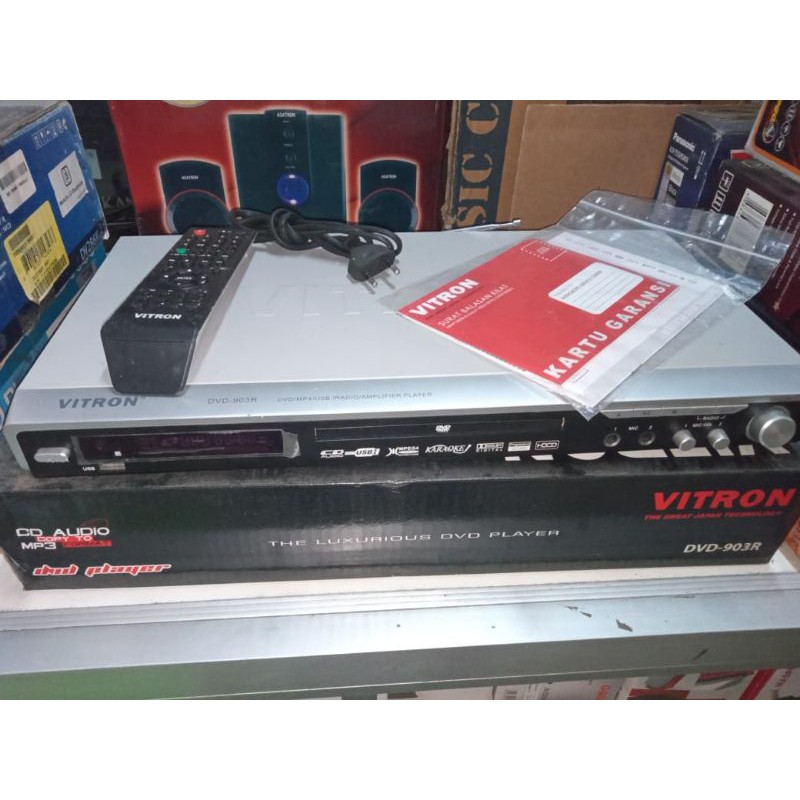 DVD PLAYER VITRON 903 R 903R CD VCD MP3 MPEG4 MP4 GARANSI BARANG BARU STOK LAMA BUKAN BEKAS ORI