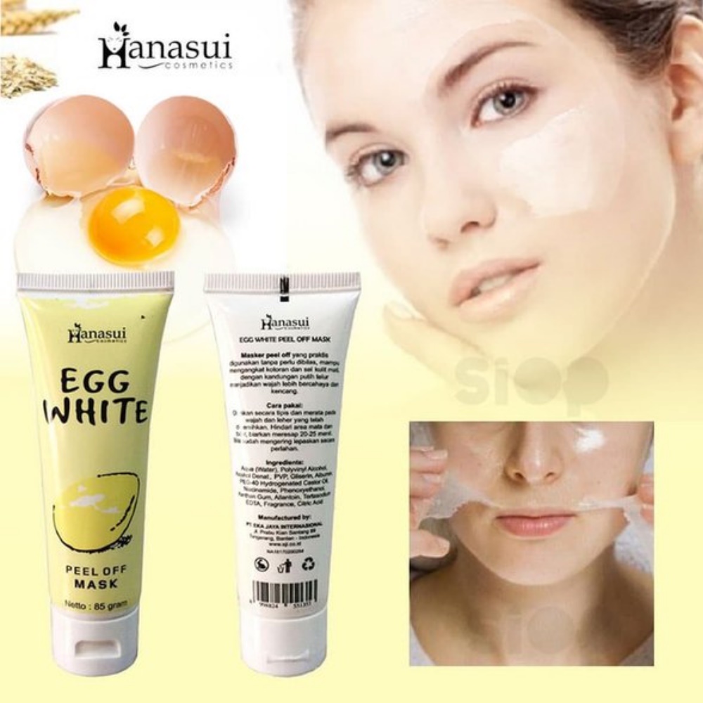 HANASUI Egg White Peel Off Mask - 85gr / Masker Hanasui/Masker wajah