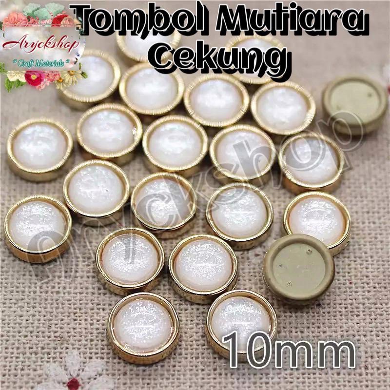 Bahan Tombol Pearl 11mm isi 10pcs Tombol tengah Tasbih digital blink