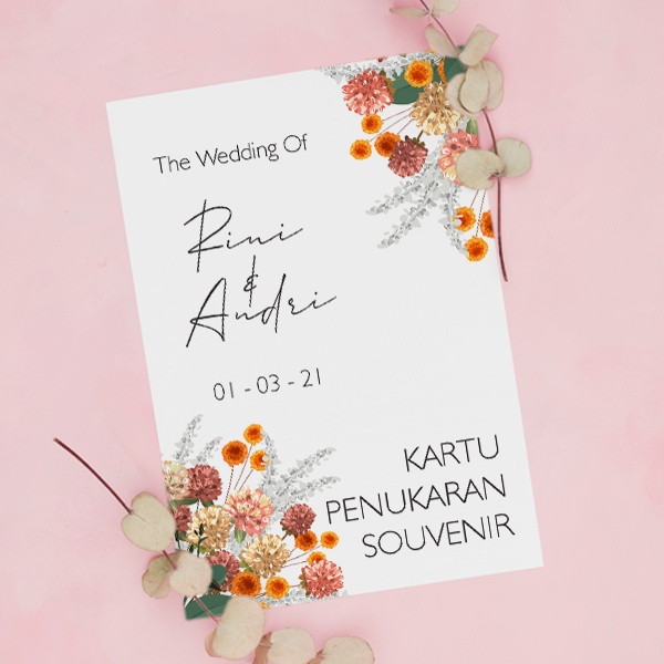 Kartu / Voucher Souvenir | Kartu Pengambilan Makanan | Kartu Ucapan Terimakasih Pernikahan | Wedding