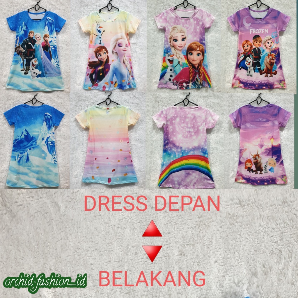 Dress Anak Perempuan / Daster Anak Perempuan Printing / Baju Anak Printing / Dress Anak Import UNTUK