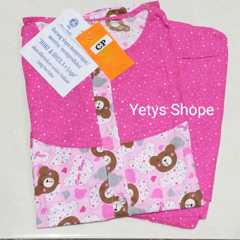 CP Full Kancing Hoki&Sheila LD110 Baju Tidur Piyama Standart [Part 1]-BearBintik Pink