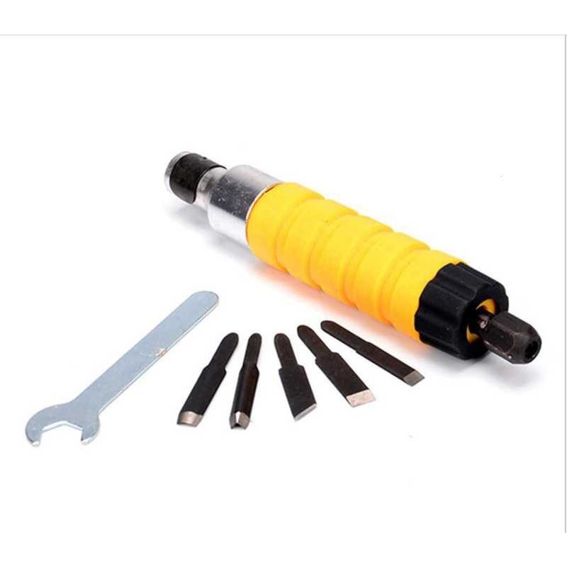 Alat Ukir Kayu Electric Chisel Wood Carving Tool DIY Kuning VamsLuna
