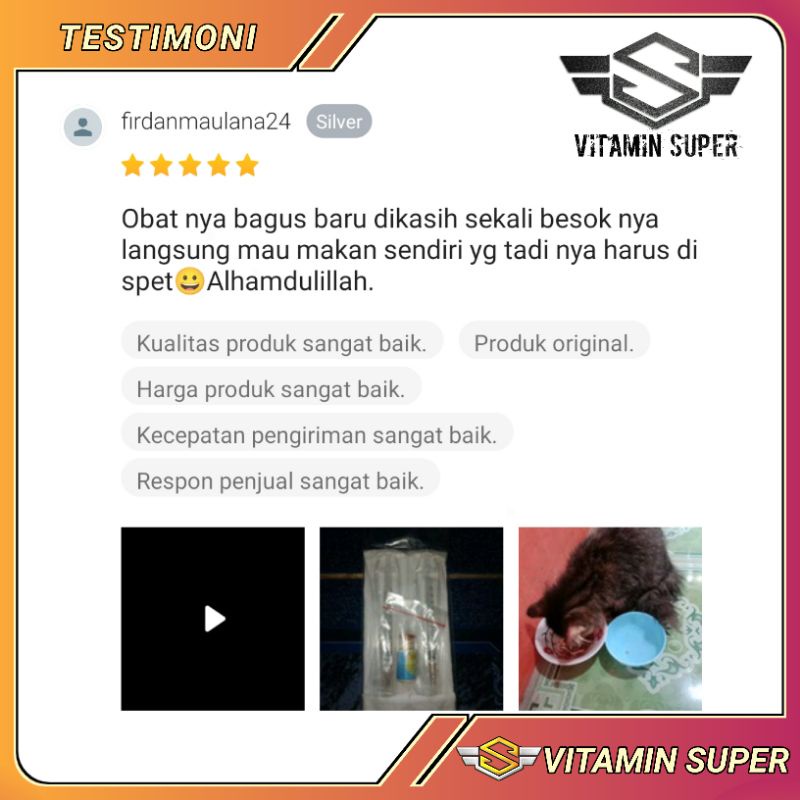 Obat Kucing Antibiotik D3 | Antibiotik Penurun Panas, Lumpuh, Demam, Infeksi Saraf, Infeksi Virus, Radang Tenggorokan, Recovery Pasca Sakit, Kaki Pincang dan Penambah Nafsu Makan