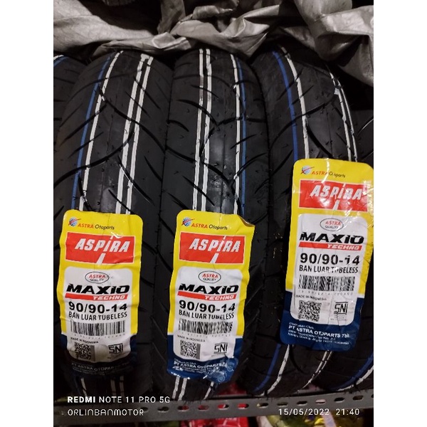Ban Aspira Techno tubles 90/90-14/Ban Belakang Honda Beat Pop/Ban Aspira Maxxio Vario 150/Ban Belaka