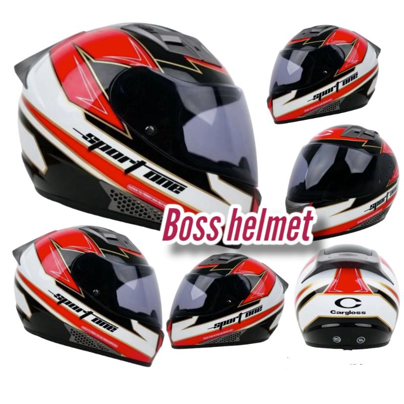 PROMO HELM CARGLOSS FULL FACE MOTIF SPORT ONE ORIGINAL