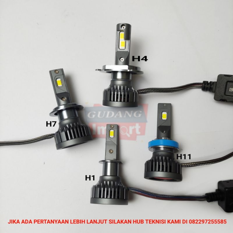 LAMPU LED MOBIL X16 SUPER TERANG H4 H11 H16 H1 H7 H8 H9 65 WATT