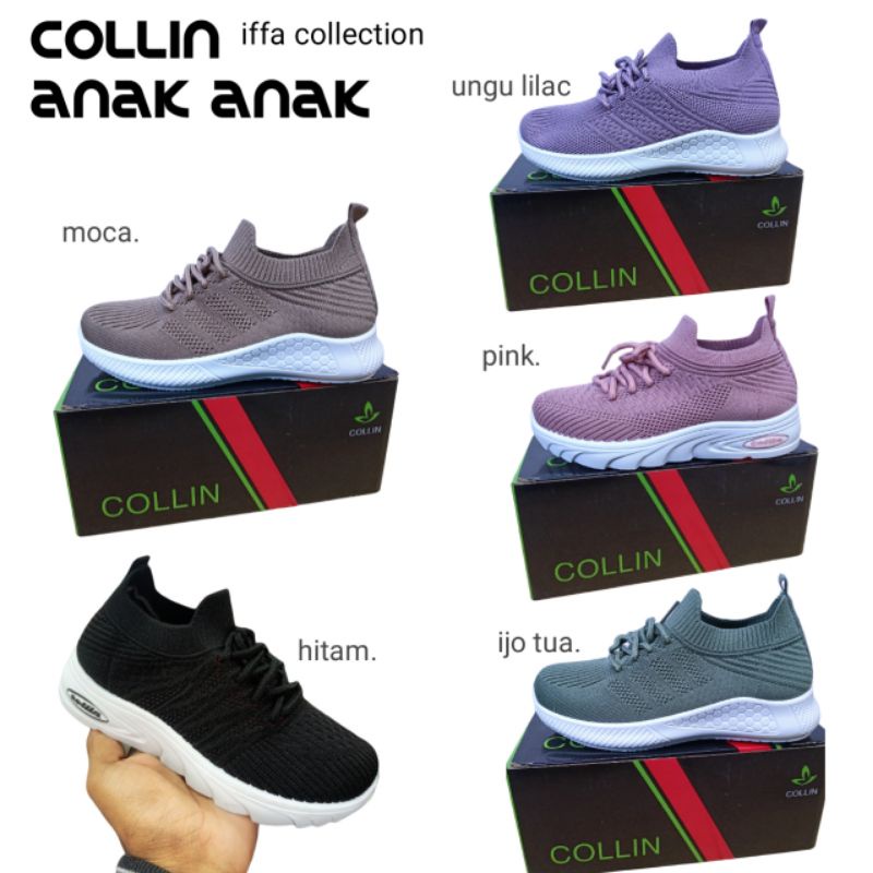 sepatu anak anak collin dan feata rajut import