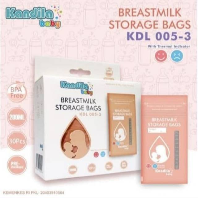 KANDILA Baby Kantong ASI 200ml Isi 30 Plastik ASI Breastmilk Bag