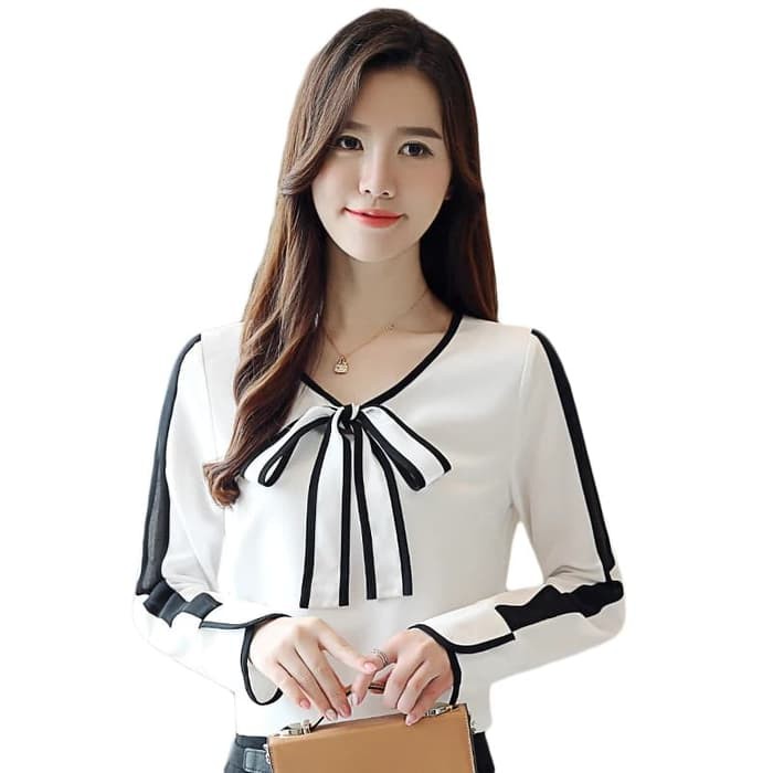 Baju Wanita - Atasan / Blouse Cewek Import Korea Original Terba 9683NN Blouse Tangan Panjang Wanita