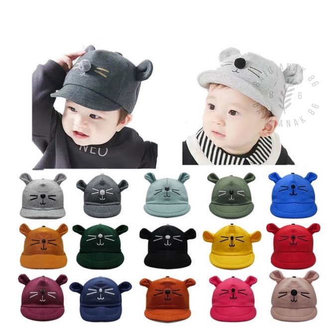 Topi Bayi Motif Meow 022.4674