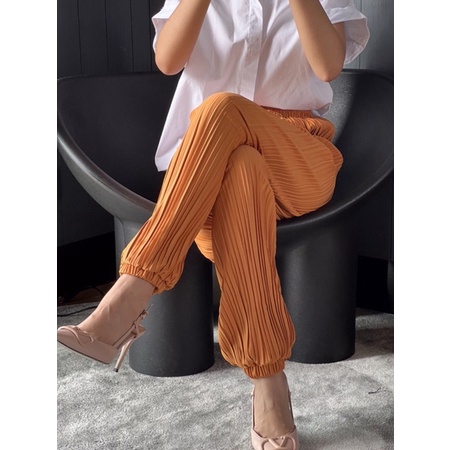 Celana Jogger Plisket BB / Kulot Jogger BB / Pleated Jogger Pants / Pleated Pants