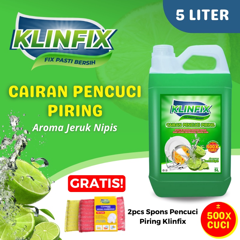 Klinfix Cairan Pencuci Piring Drigen 5 Liter Sabun Cuci Piring