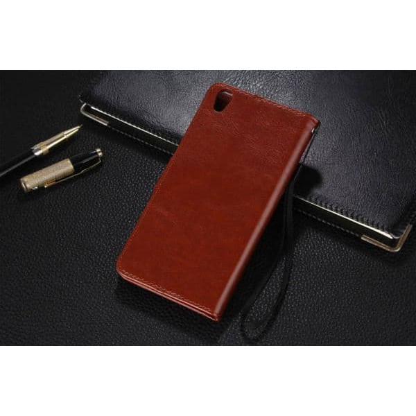 Leather FLIP COVER WALLET Oppo F1 A35 F1s A59 F1+ Plus R9 Case Casing      / Case HP / Casing HP /