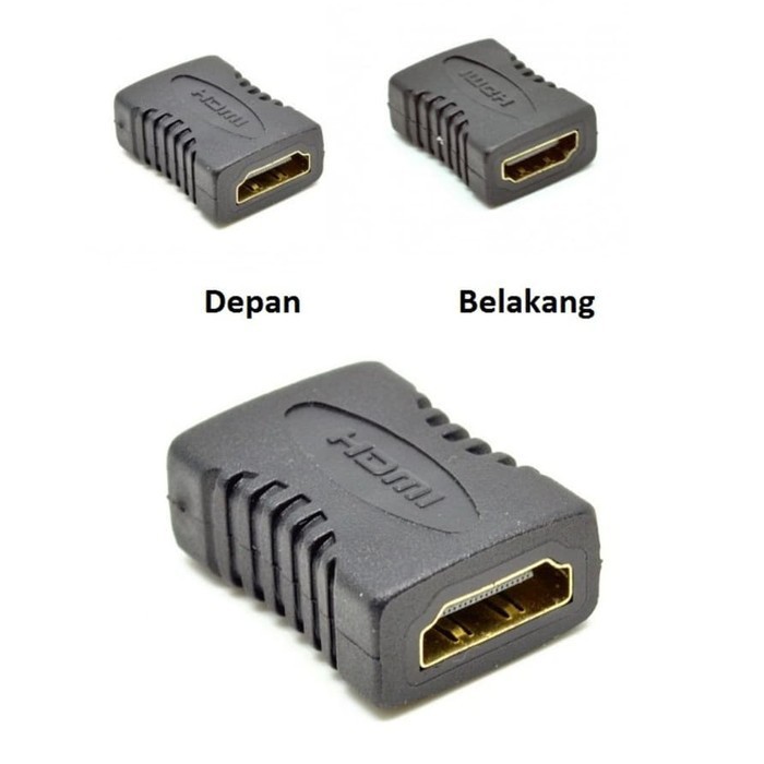 Connector hdmi female-female 4k uhd adapter - Sambungan Konektor gender Hdtv f-f