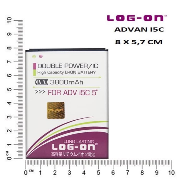 BATERAI LOGON ADVAN I5C 5” BP-50BH DOUBLE POWER DOUBLE IC