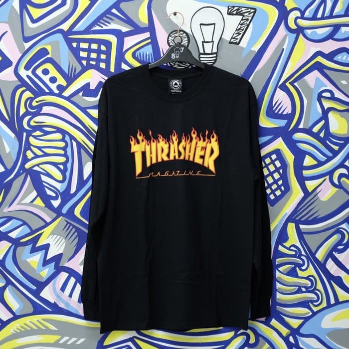 Thrasher Flame Long Sleeve 100% original