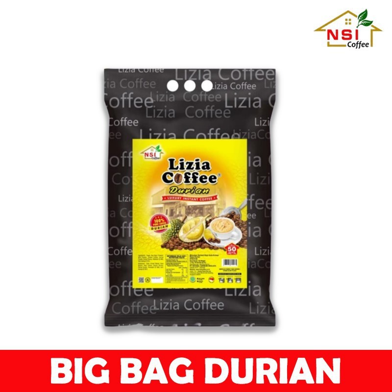 

Durian Coffee Kopi Durian Lizia Coffee 30gr x 50 sachet