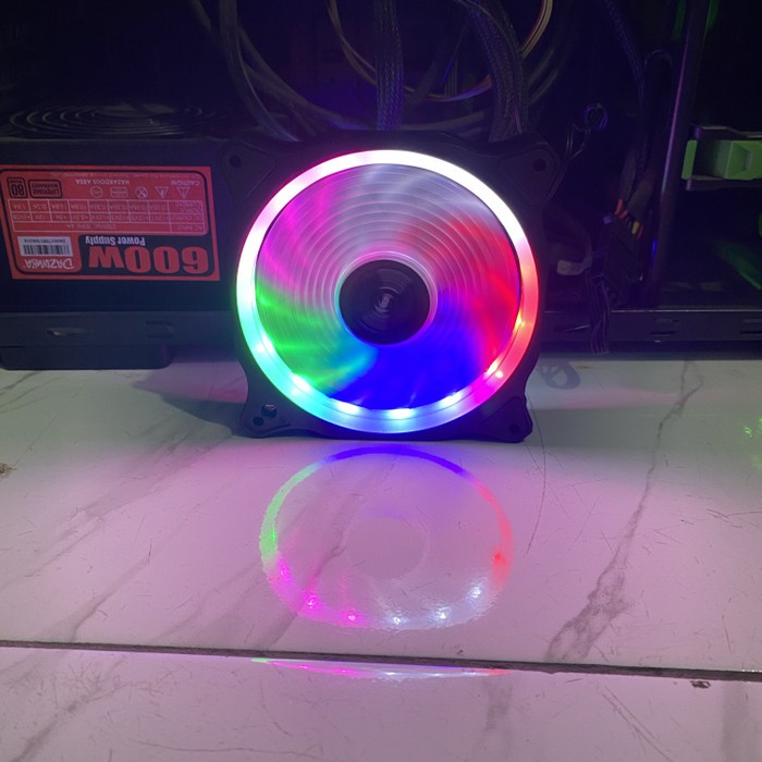 Fan Casing POWER UP LOOP RGB 12CM Single RING LED