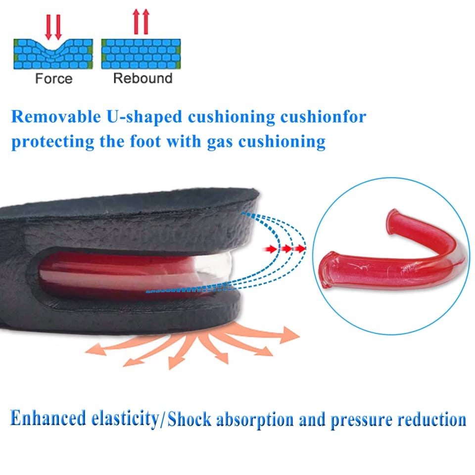 PREMIUM QUALITY SATU PASANG INSOLE PENINGGI BADAN SOL PENINGGI BADAN INSTANT ALAS SEPATU PENINGGI BADAN