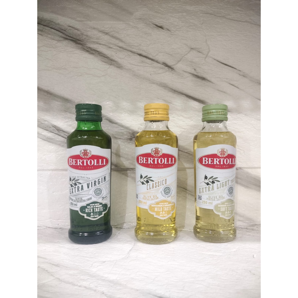 

Bertolli 250 ml Minyak Zaitun / Extra Virgin / Extra Light / Classico Olive Oil