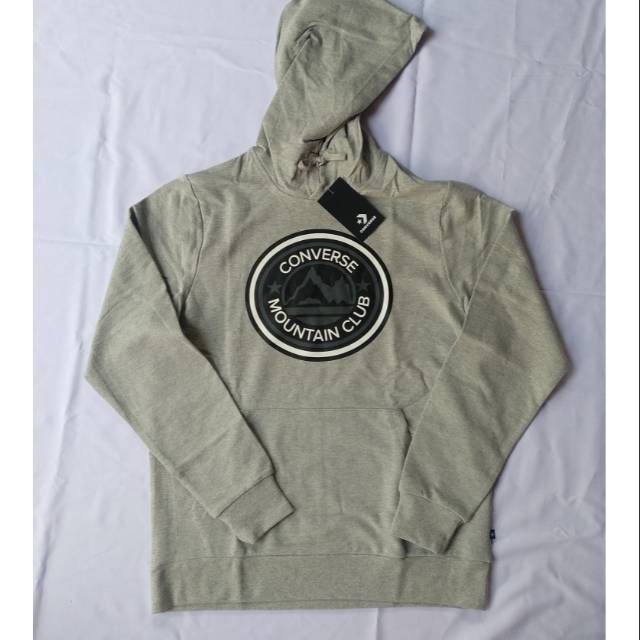 Jaket Hoodie Converse Mountain Club Grey Original New