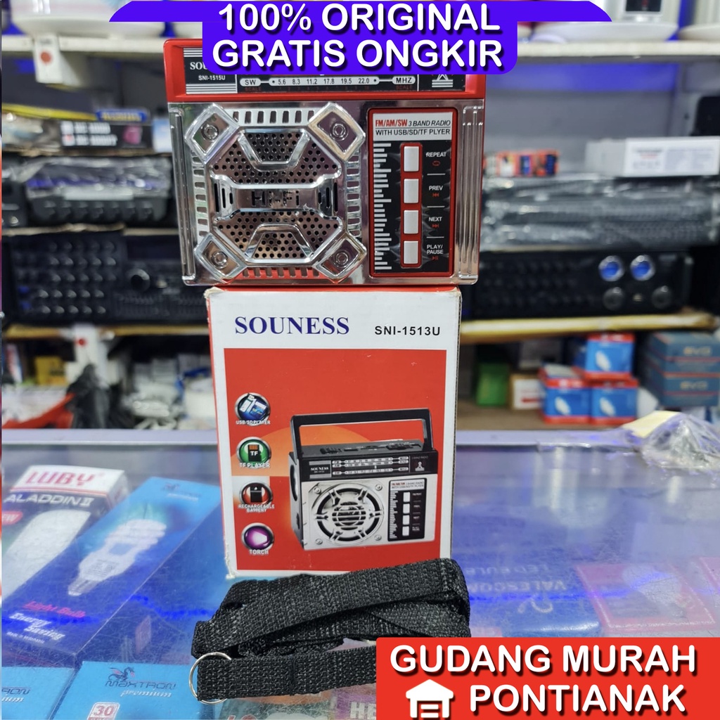 Radio Souness Lengkap dengan senter dan USB MP3 SNI 1513 U