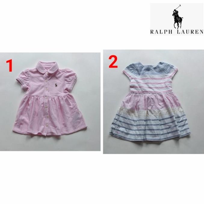 [[COD]] Dress bayi perempuan polo Ralph Lauren branded original pink biru TERUJI Kode 1210