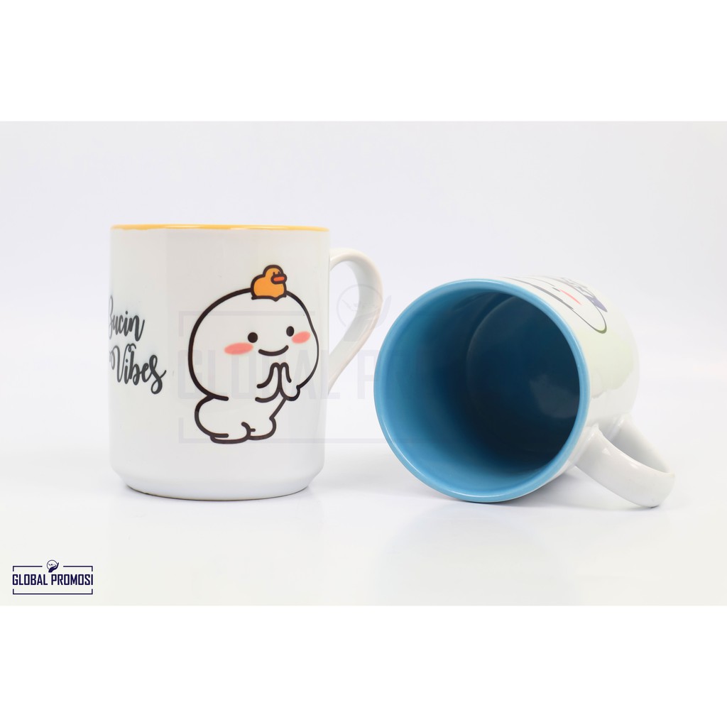 Custom Mug Warna Dalam Suvenir/Promosi/Kampanye Khusus Pengiriman Ekspedisi