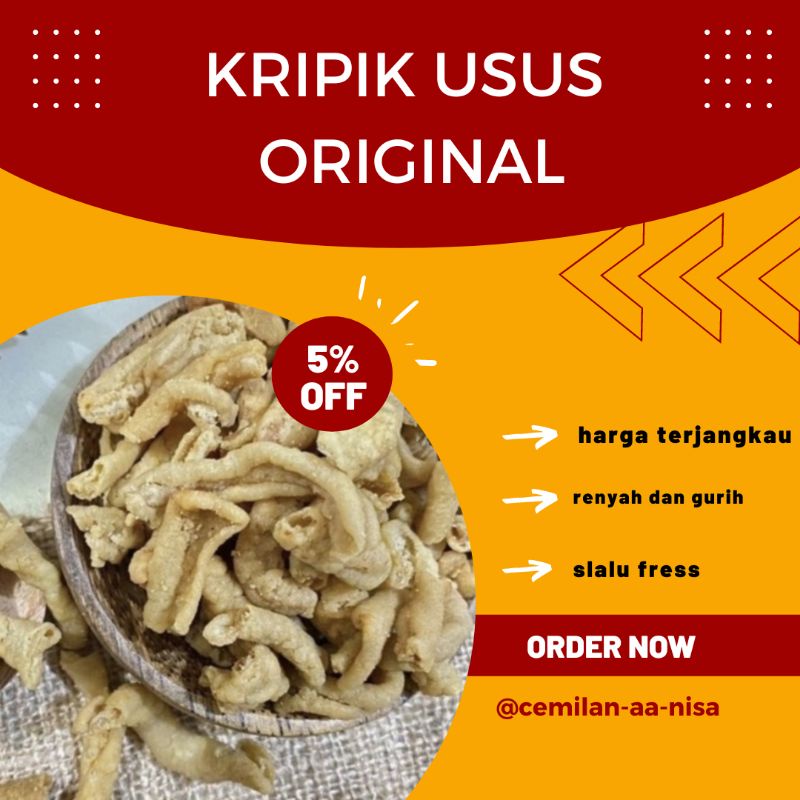 

kripik usus krispy renyah gurih snack cemilan murah original