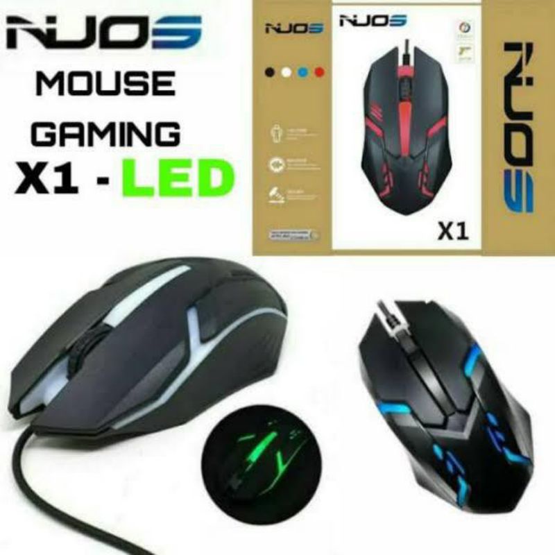 Mouse Gaming NUOS X1 LED With Cable Mouse