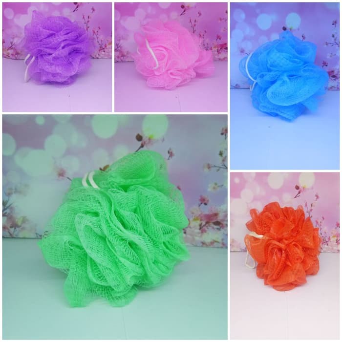 Spon Mandi Single Warna Bath Sponge Sponge Mandi