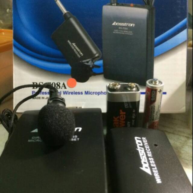 Mic Jepit Wireless Bosstron BS-708A Bisa Untuk Kamera Dslr