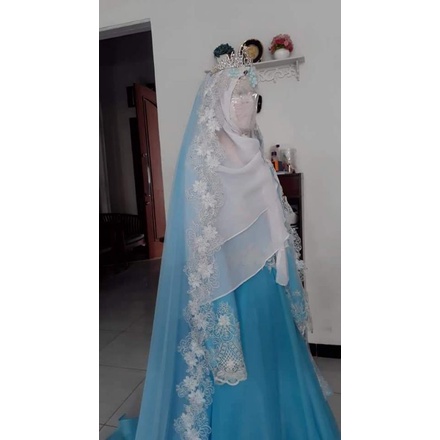 set gaun walimah syari free cadar syari