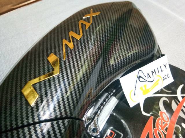 Cover Tutup Hawa Karbon Nmax - Cover Filter Udara Karbon Yamaha Nmax Full Set Lis Gold