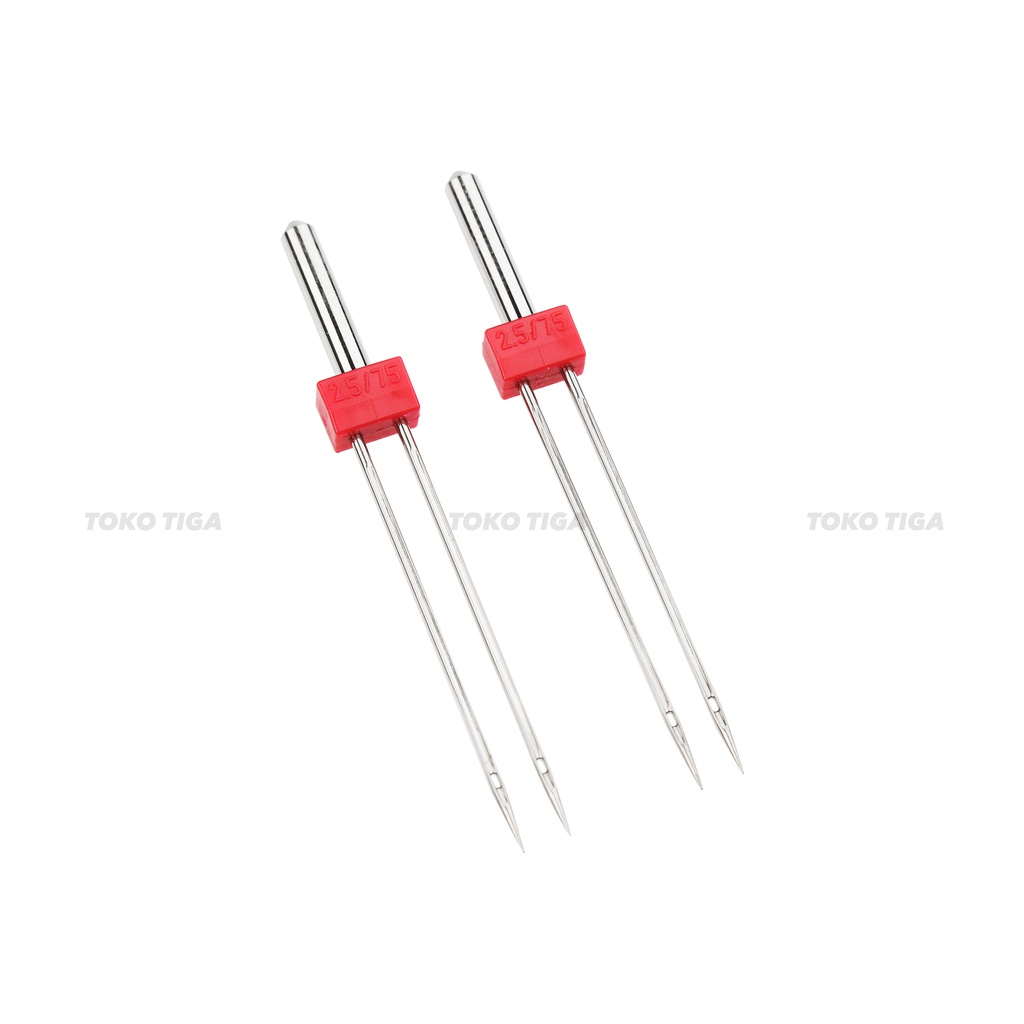 Organ Twin Stretch Needles - Jarum Kembar Bahan Melar Ukuran 75/2.5mm