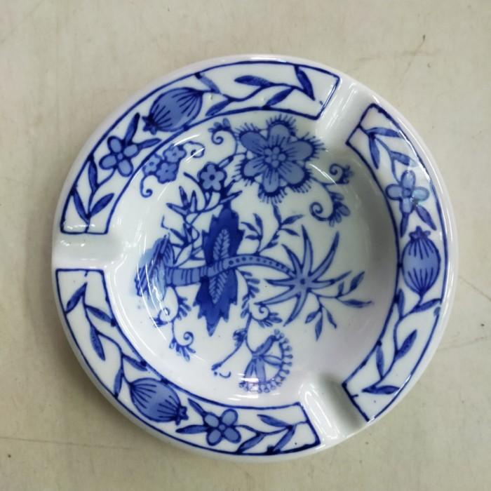 asbak keramik biru putih / Asbak Keramik