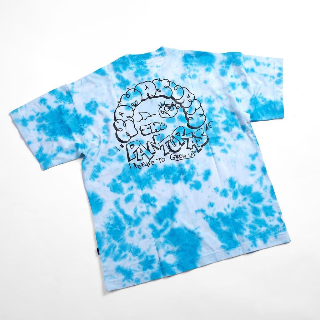 Yamasurih x The Panturas - Kaos Tie Dye Biru &quot;Refuse To Grow&quot;