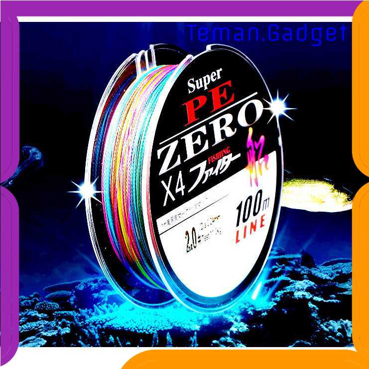 TG-IF Zero Senar Benang Tali Pancing Super PE 4 Braid Line 100 Meter - X4