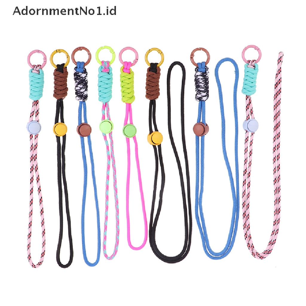 (AdornmentNo1) Tali Lanyard Motif Kepang Fluorescent Untuk Gantungan Kunci / Handphone