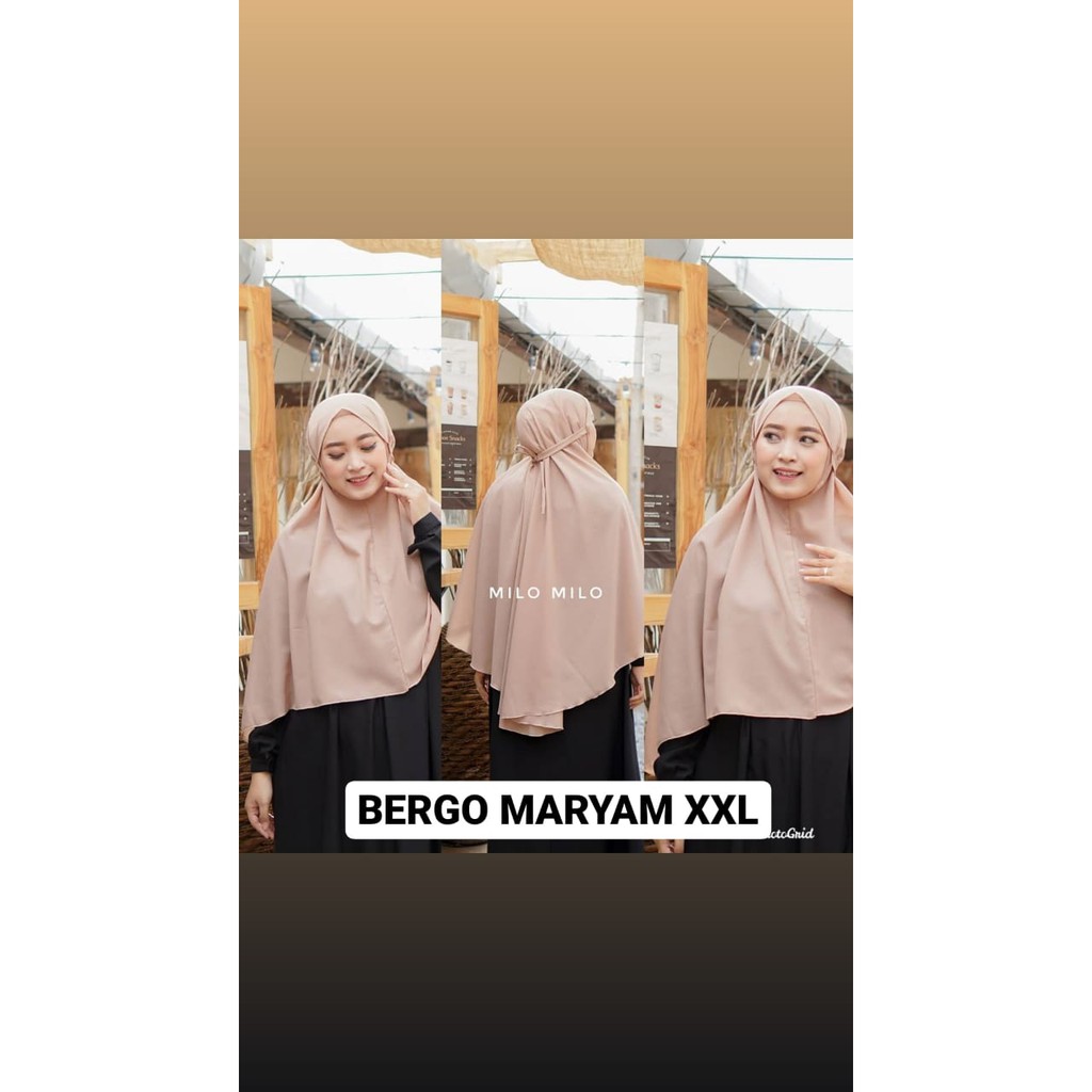 HIJAB MARYAM XXL ||  BERGO MARYAM DIAMOND ITALIANO XXL || JILBAB JUMBO-3