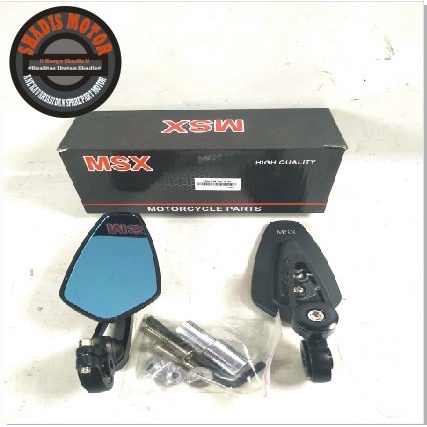 Spion Jalu Motor Merk MSX Model Oval Warna Hitam Spion Jalu Stang ALL Motor